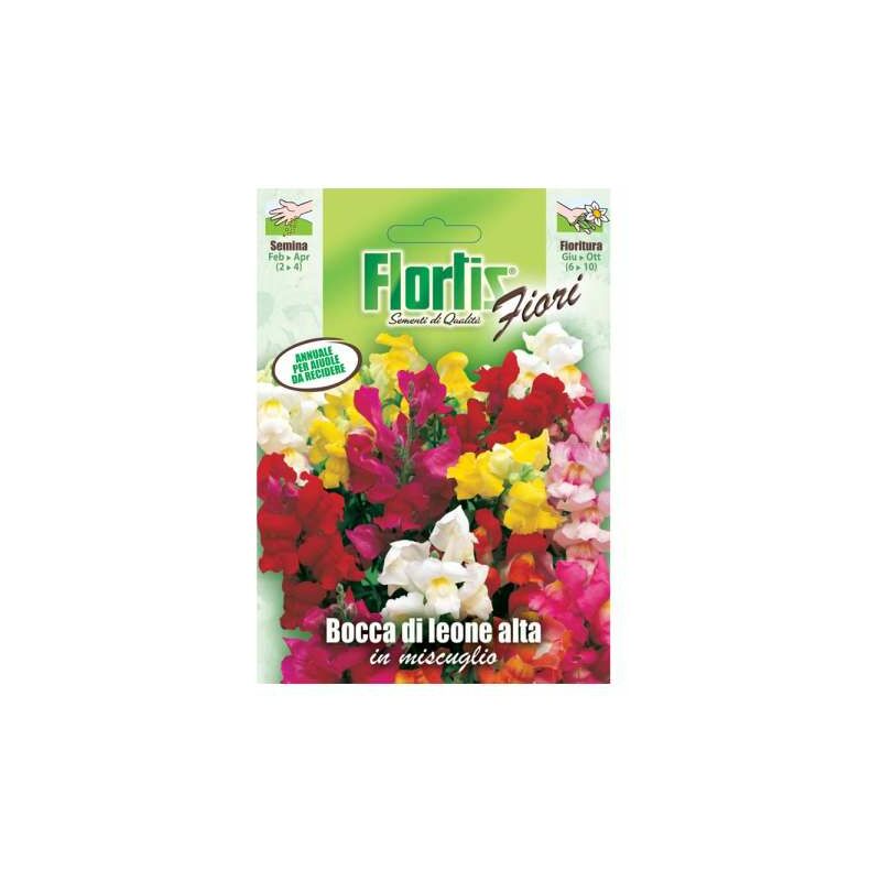 foto del prodotto semi di fiori bocca di leone mix pronti per semina flortis