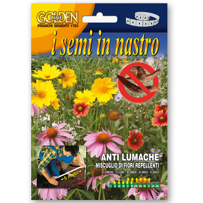 foto del prodotto semi di fiori mix anti lumache in nastro franchi sementi