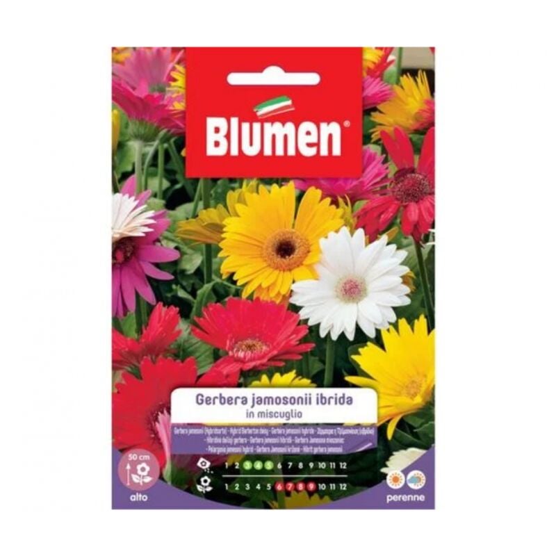 foto del prodotto semi di gerbera jamesonii ibrido in miscuglio