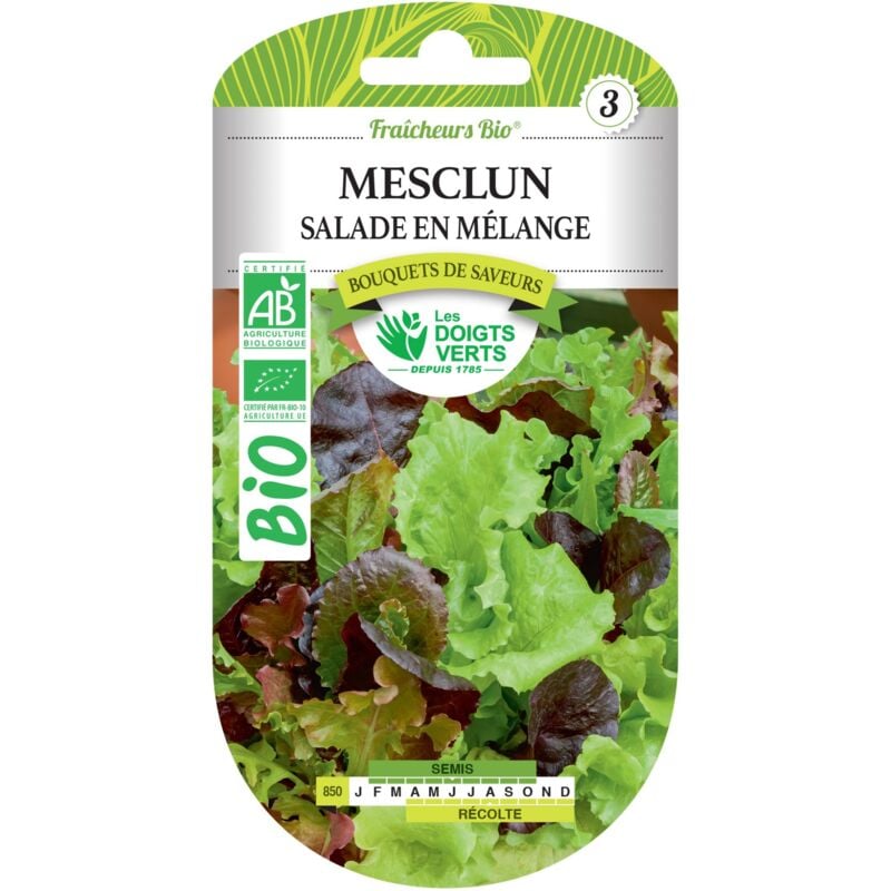 foto del prodotto semi di insalata mesclun in miscela bio i dita verdi