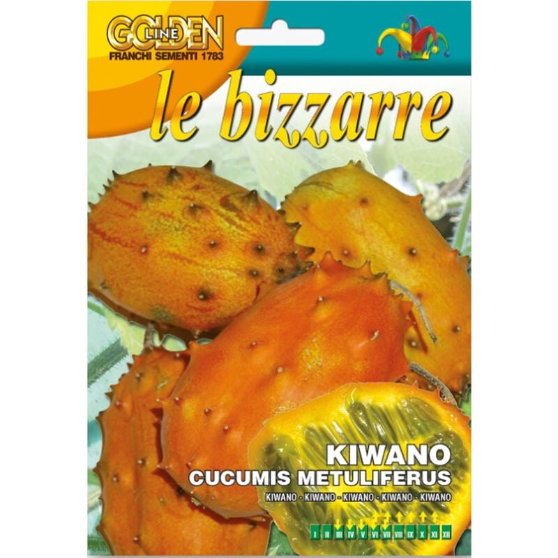 foto del prodotto semi di kiwano cucumis metuliferus le bizzarre franchi sementi