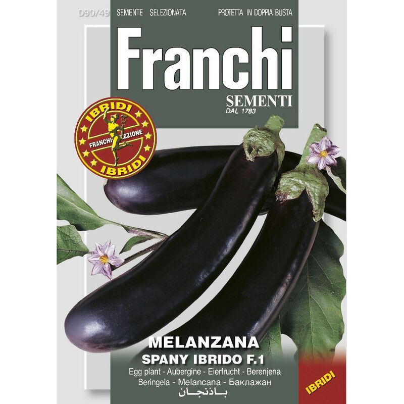 foto del prodotto semi di melanzana spany ibrido f.1 franchi sementi