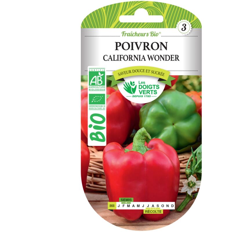 foto del prodotto semi di peperone california wonder bio i dita verdi