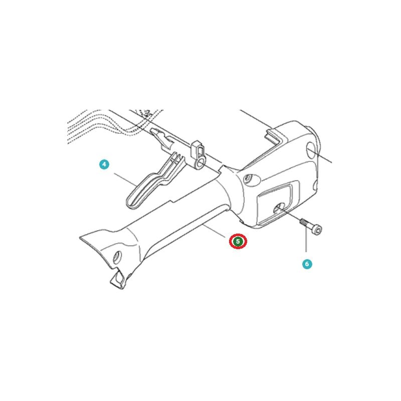 foto del prodotto semi impugnatura dx 577013202 originale husqvarna