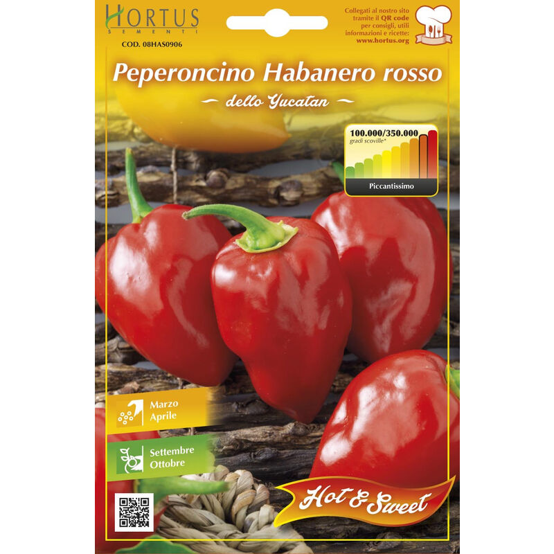 foto del prodotto semi orto peperoncino habanero rosso