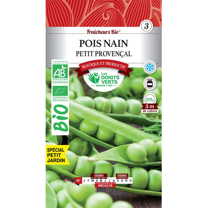 foto del prodotto semi piselli nani petit provenzale bio le dita verdi100g