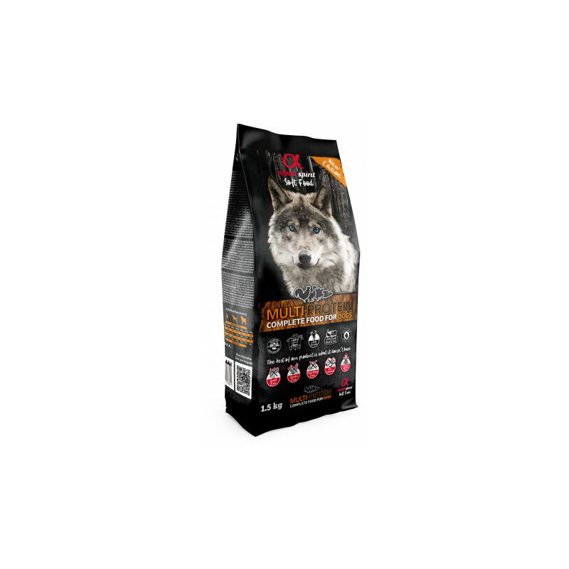 foto del prodotto semihumo multiproteina per cani 1,5 kg alpha spirit
