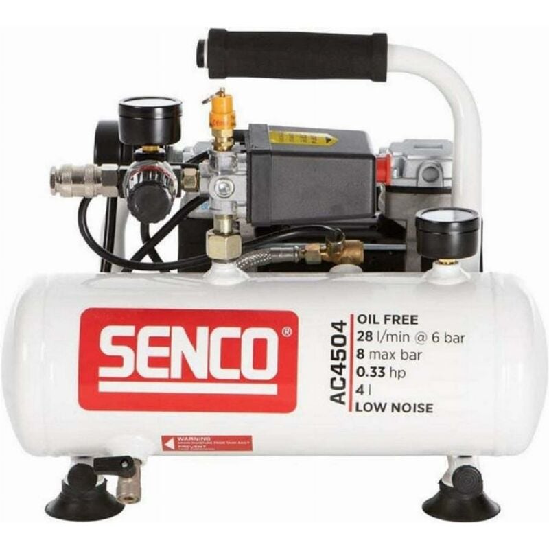 foto del prodotto senco compressore d aria discreto ac4504 senza olio 4l afn0024
