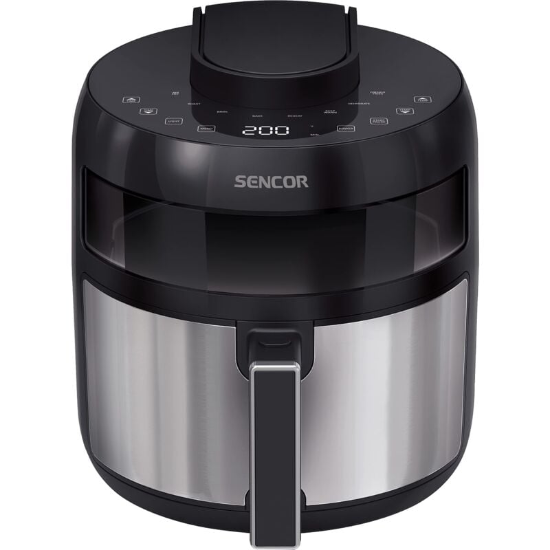 foto del prodotto sencor friggitrice ad aria air fryer, capacit di 5l, 1500w, sistema di friggere senza olio, tecnologia di circolazione d aria veloce, display a