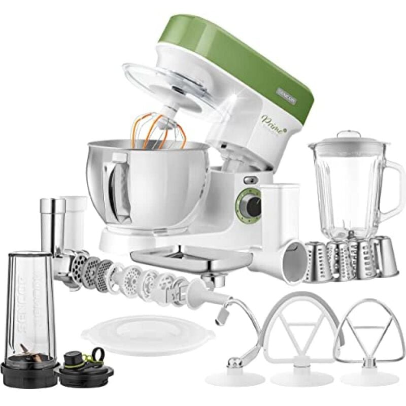 foto del prodotto sencor impastatrice planetaria, robot da cucina multifunzione potente, motore da 1200w, con illuminazione led, 6 velocit , pulsante e 2 programmi