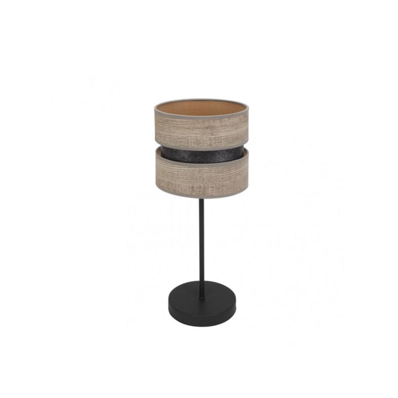 foto del prodotto senko fabrilamp lampada da tavolo of 1light modello colet nero grigio legno