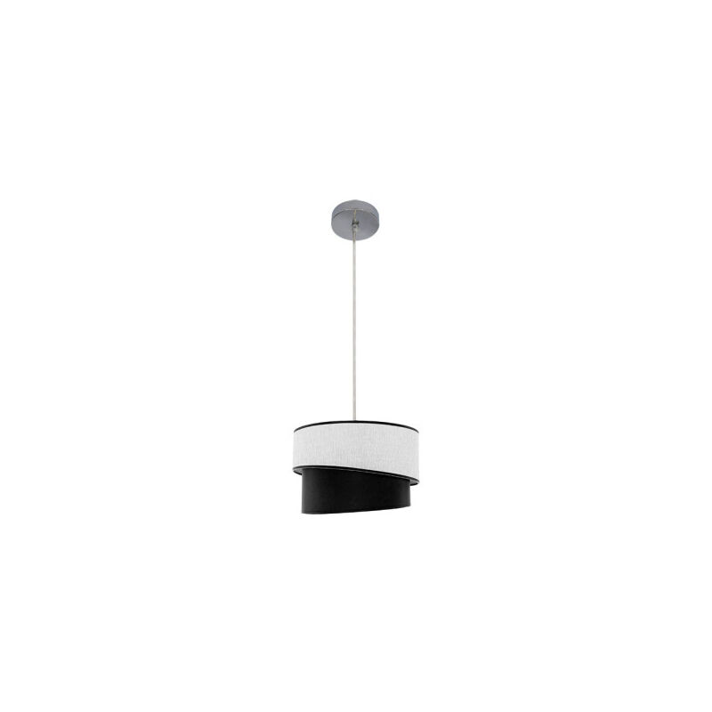 foto del prodotto senko lampada a sospensione hara 1xe27 cromo bianco nero regx35x35 cm