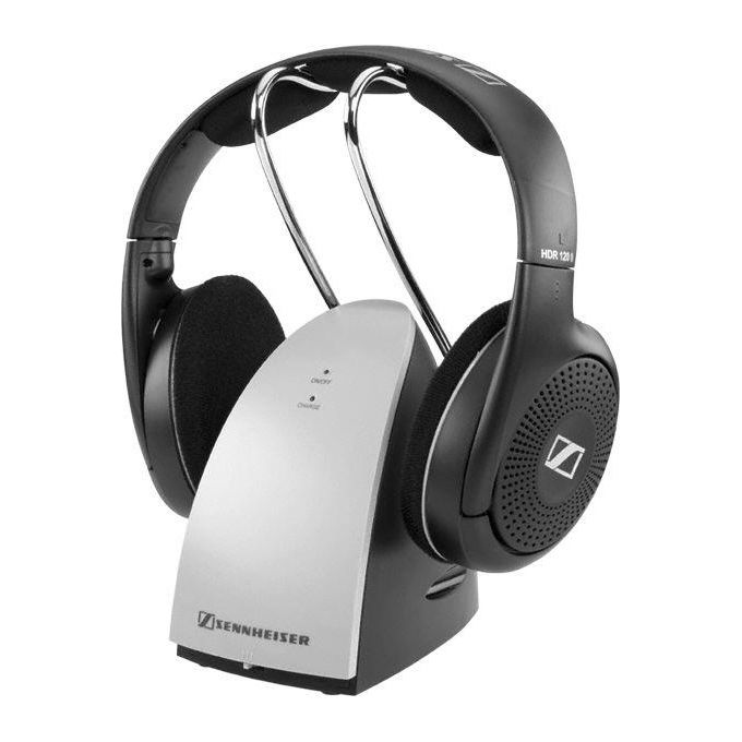 foto del prodotto sennheiser cuffia rs 120 ii nero argento connessione via cordless