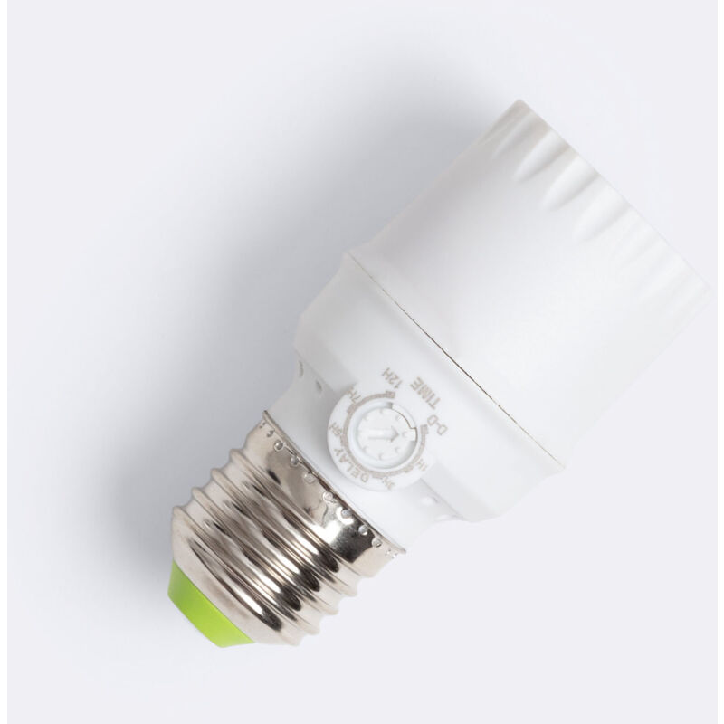 foto del prodotto sensore crepuscolare con timer per lampadine e27 bianco