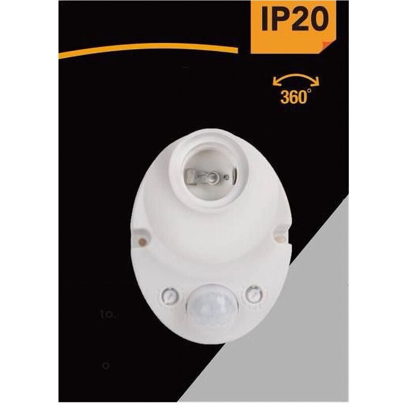 foto del prodotto sensore di movimento 360 pir infrarossi rilevatore per lampadine 60w e27 ycb1061 - - trade shop traesio