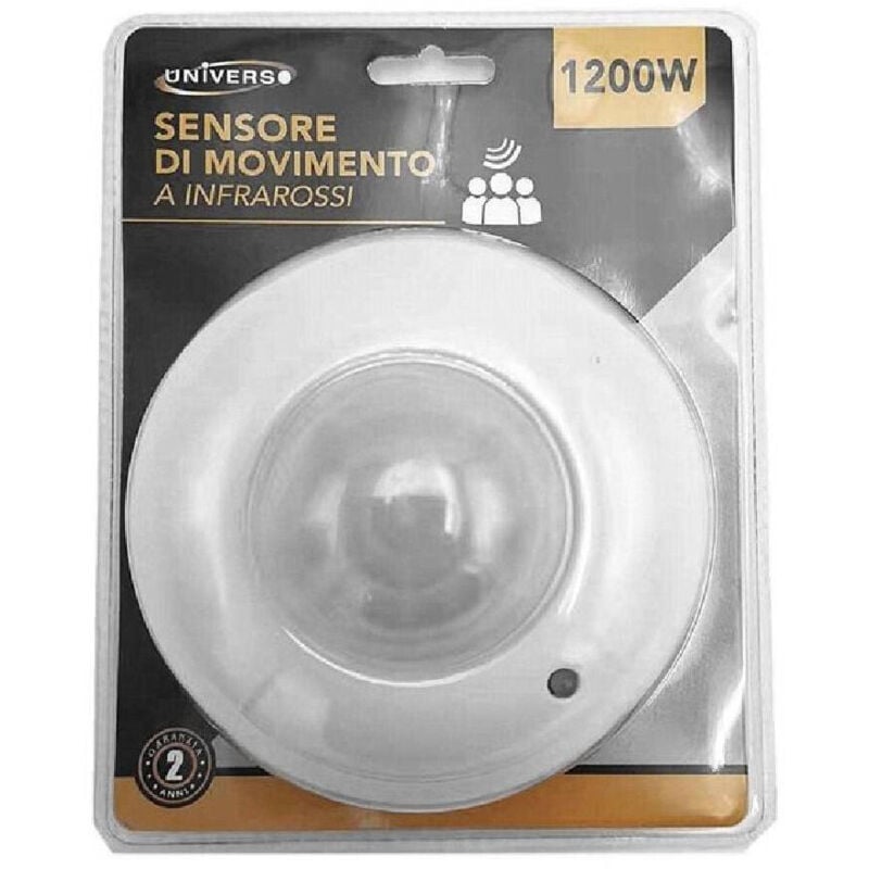 foto del prodotto sensore di movimento a infrarossi crepuscolare per lampadine 1200w ip20 yca1002b - - trade shop traesio