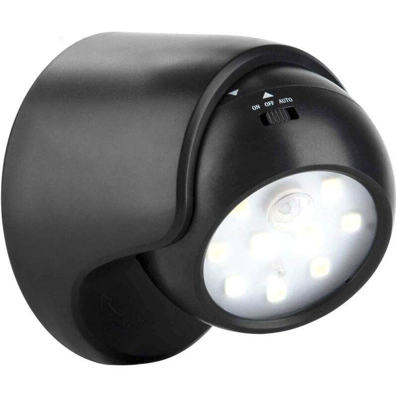 foto del prodotto sensore di movimento per applique da parete per esterni illuminazione da esterno a led da 1000 lumen alimentazione a batteria rotazione e