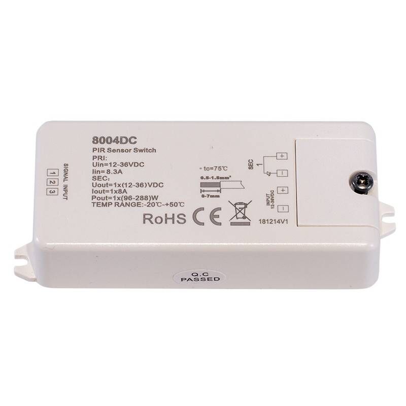 foto del prodotto sensore di movimento pir 12 36v dc 8a 60 ip20