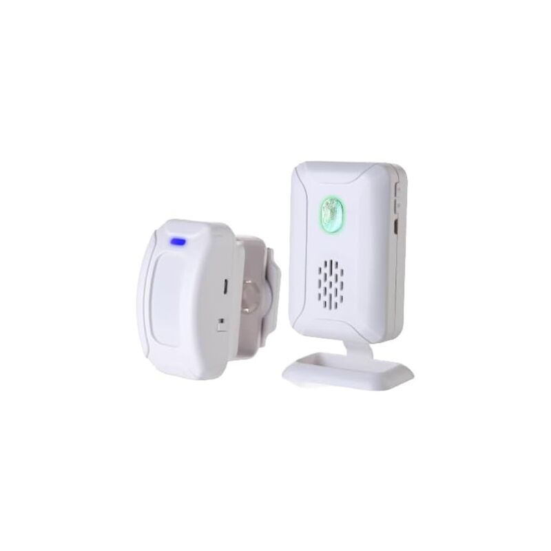 foto del prodotto sensore di movimento ricaricabile rilevatore di movimento pir wireless con luce notturna, campanello per porta promemoria per assistenti anziani