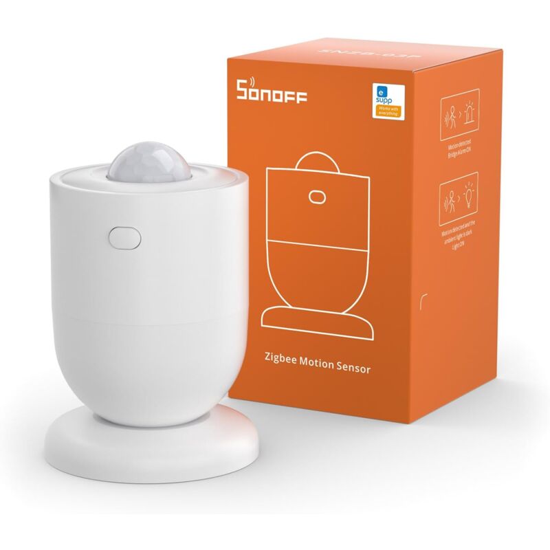 foto del prodotto sensore di movimento zigbee snzb 03p, rilevatore wireless zigbee 3.0, rilevamento in 5 secondi, scena intelligente, richiede zigbee bridge, batterie