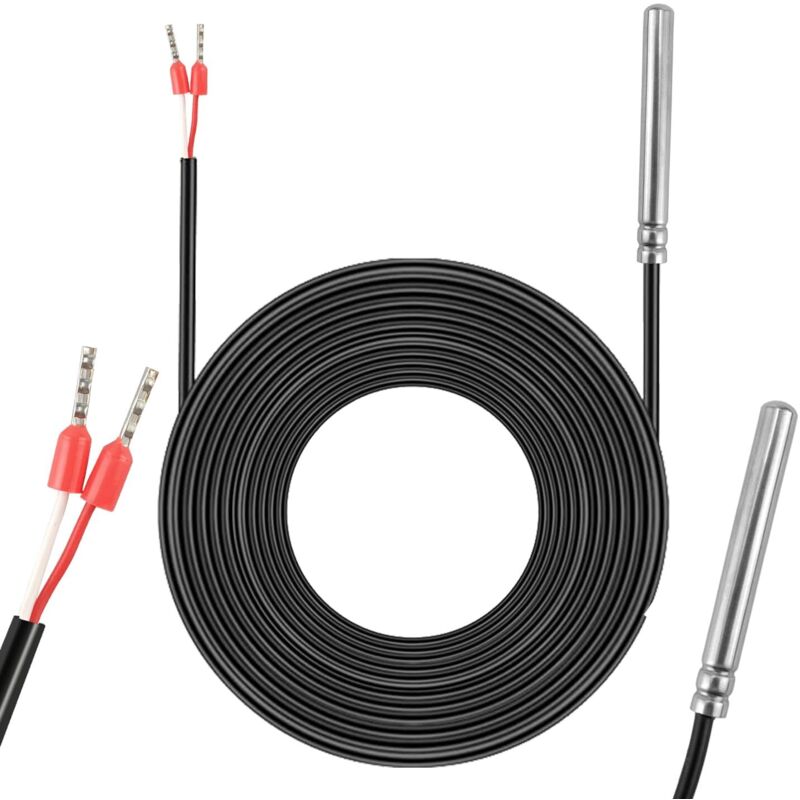 foto del prodotto sensore di temperatura impermeabile pt1000 sonda 3m sensore di temperatura solare pt1000 con cavo in pvc 125 c temperatura digitale impermeabile in