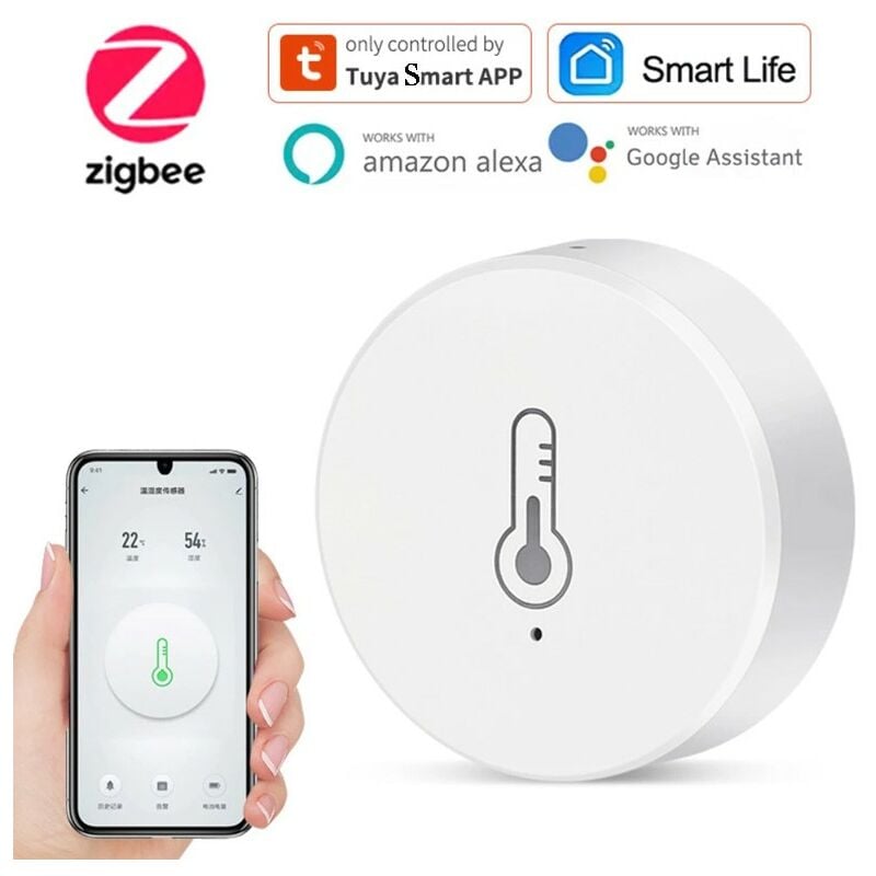 foto del prodotto sensore di temperature e umidit dell aria smart zigbee tuya