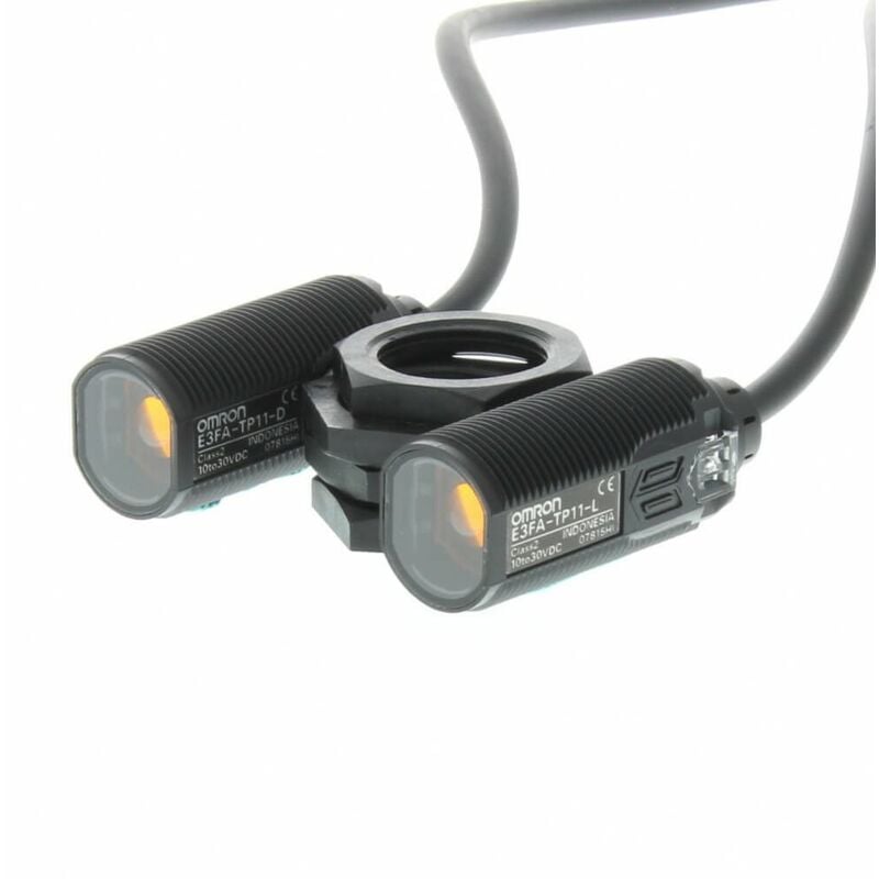 foto del prodotto sensore fotoelettrico a sbarramento m18 in abs pnp omron e3fa tp11 2m