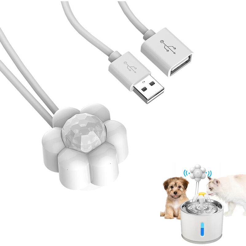 foto del prodotto sensore pir esterno automatico dc 5v 1a per fontanella per gatti con interfaccia usb 30 cm per fontanelle per gatti