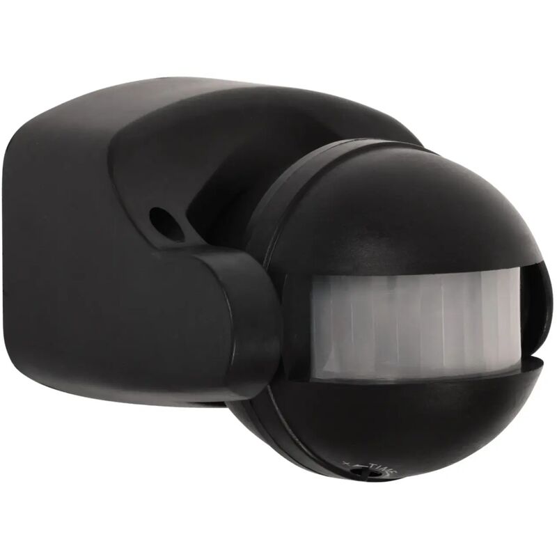 foto del prodotto sensore rilevatore di movimento crepuscolare parete esterno nero ip44