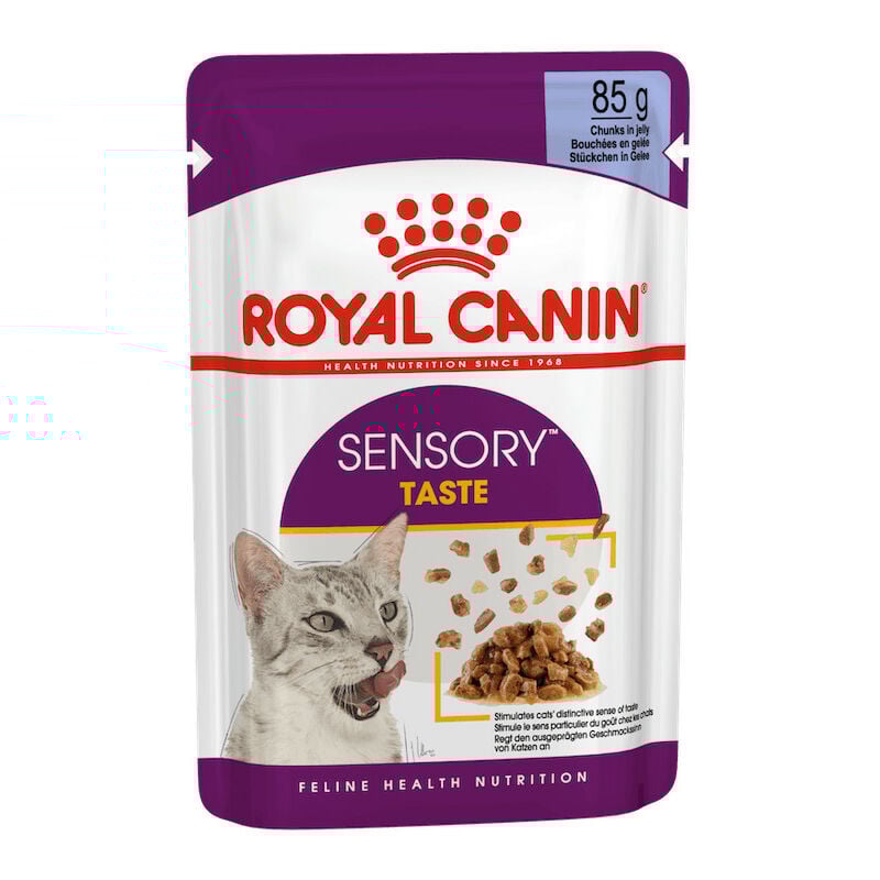 foto del prodotto sensory taste bocconcini in gelatina per gatti da 85 royal canin