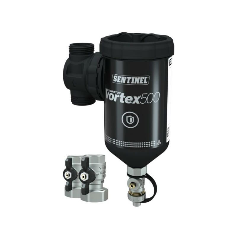 foto del prodotto sentinel filtro defangatore caldaia eliminator vortex 500, raccordi 1m, snt elimv500 grp1m exp.