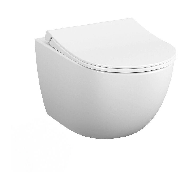 foto del prodotto sento smoothflush wc senza bordo sedile con chiusura rallentata, bianco 7848 003 6147 vitra