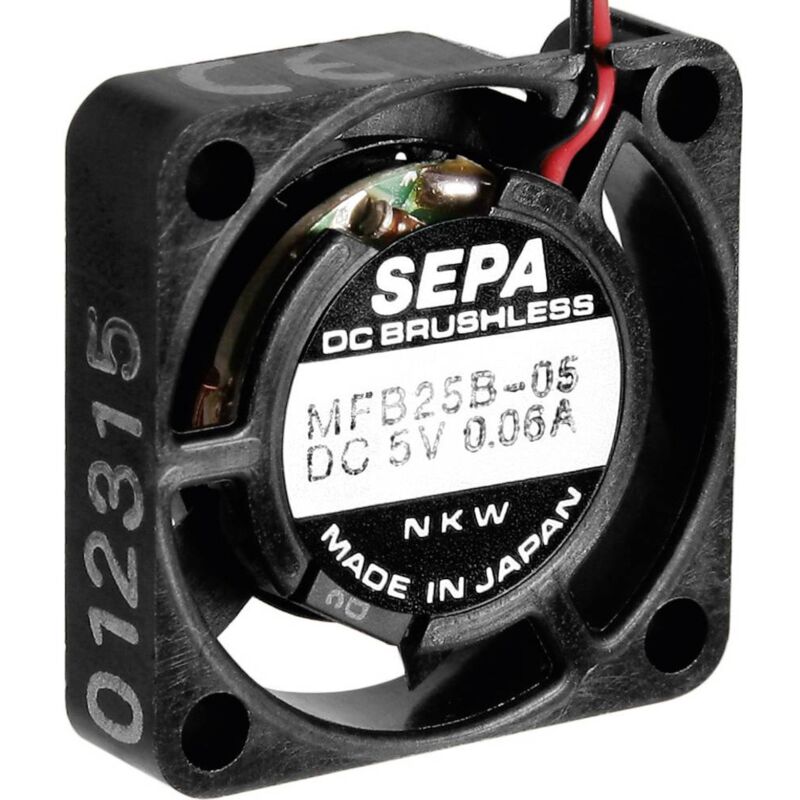 foto del prodotto sepa mfb25b05 ventola assiale 5 v dc 23 l min l x l x a 25 x 25 x 6.5 mm