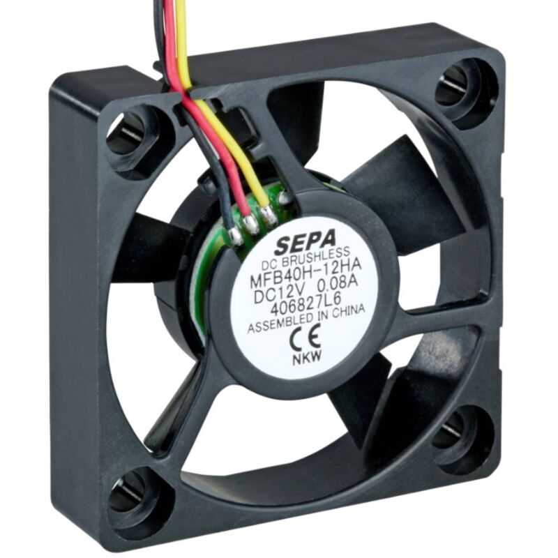 foto del prodotto sepa mfb40h12ha 001 ventola assiale 12 v dc 13.92 m h l x l x a 40 x 40 x 10 mm