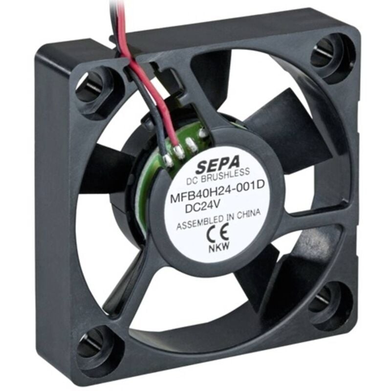 foto del prodotto sepa mfb40h24 001d ventola assiale 24 v dc 11.28 m h l x l x a 40 x 40 x 10 mm