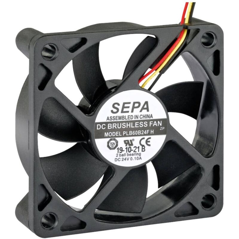 foto del prodotto sepa plb60b24fse31a ventola assiale 24 v dc 27.6 m h l x l x a 60 x 60 x 15 mm