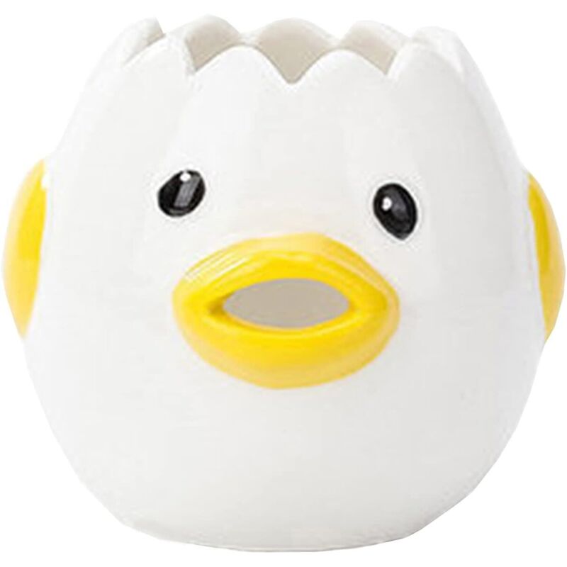 foto del prodotto separatore di uova a forma di cartone animato, mini separatore di albumi e tuorli, pratico e semplice separatore di uova in ceramica, adatto per