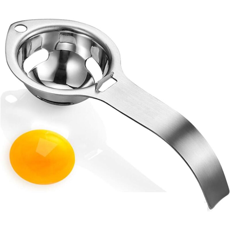 foto del prodotto separatore per uova in acciaio inossidabile separatore per uova in acciaio inossidabile gadget da cucina separatore per tuorli e albumi strumento per