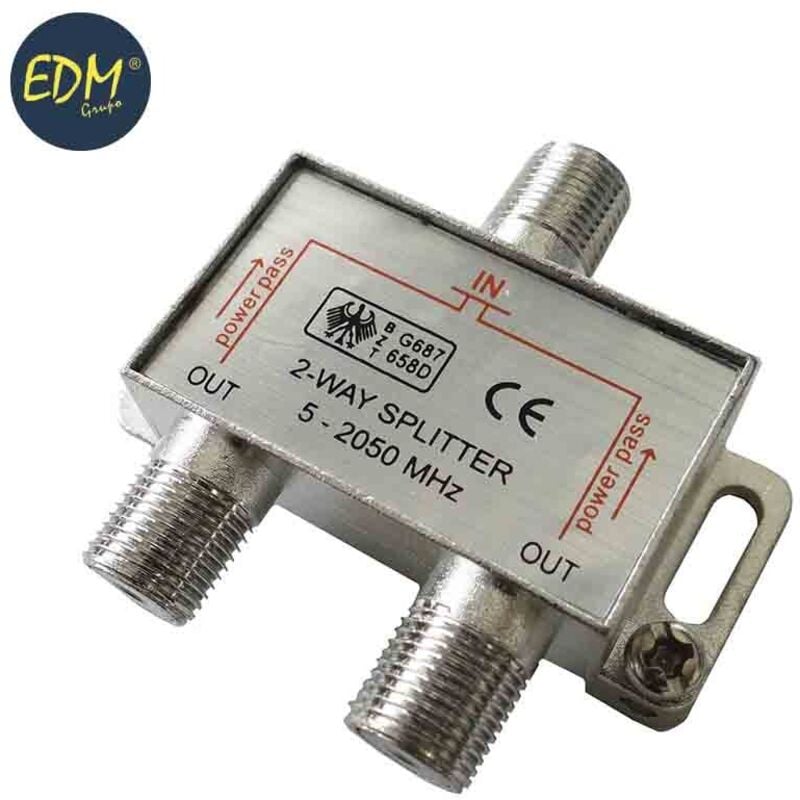 foto del prodotto separatore retrattile 1 entrata 2 uscite