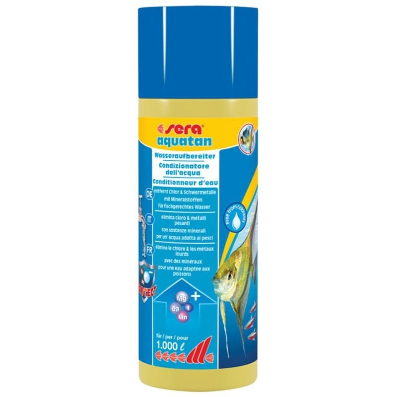 foto del prodotto sera aquatan biocondizionatore per acqua dolce e marina formato 250 ml