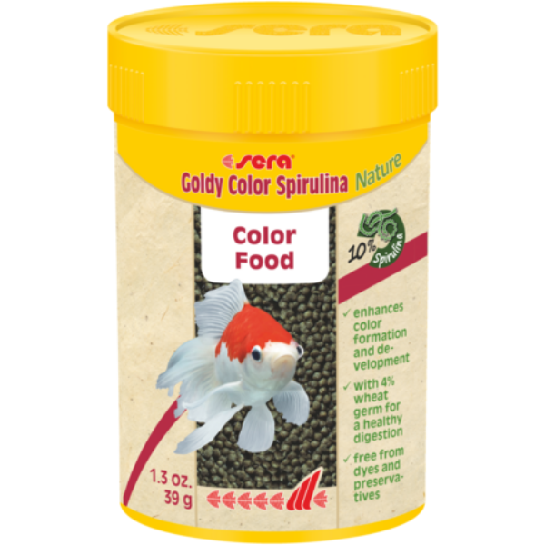 foto del prodotto sera goldy color spirulina nature mangime in granuli per colorazione per pesci rossi grandi o d acqua fredda 100 ml 1 ordine scegli lo sconto bzr5 bzr20 200 punti fedelt 