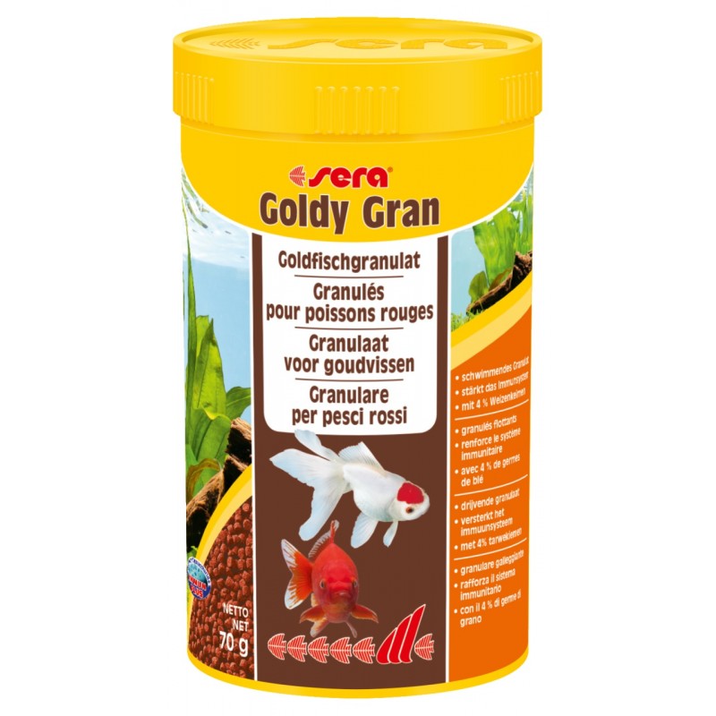 foto del prodotto sera goldy granul mangime in granuli per pesci rossi grandi e d acqua fredda 250 ml 1 ordine scegli lo sconto bzr5 bzr20 200 punti fedelt 