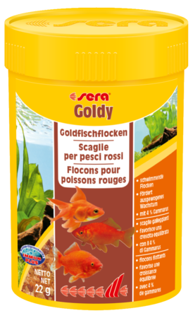 foto del prodotto sera goldy mangime completo in scaglie per pesci rossi e d acqua fredda 100ml 1 ordine scegli lo sconto bzr5 bzr20 200 punti fedelt 