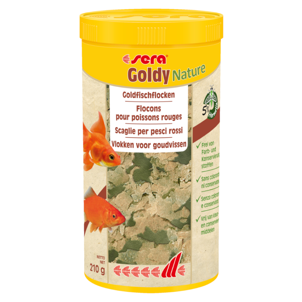 foto del prodotto sera goldy nature mangime in scaglie 1000 ml 210 g 