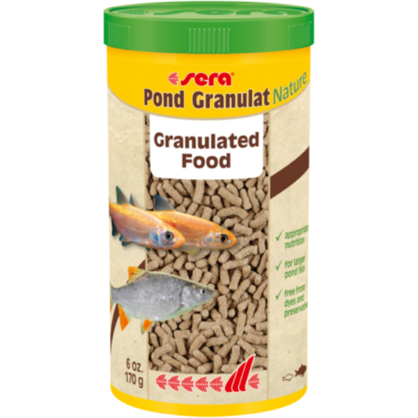 foto del prodotto sera pond granulat nature mangime per pesci da laghetto koi e grandi pesci rossi - 1000 ml - 1 ordine scegli lo sconto bzr5 bzr20 200 punti fedeltà