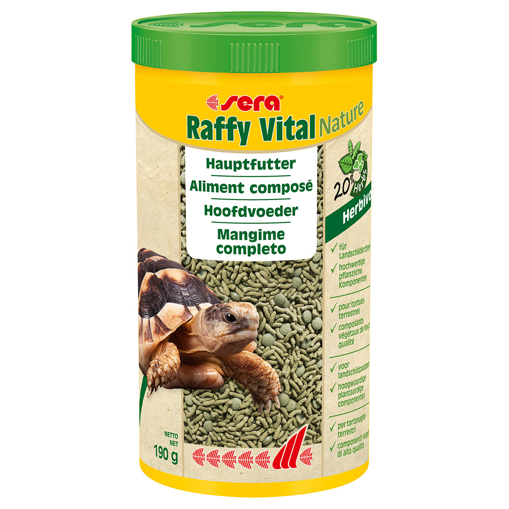 foto del prodotto sera raffy vital nature mangime per tartarughe - set 2 x 1000 ml