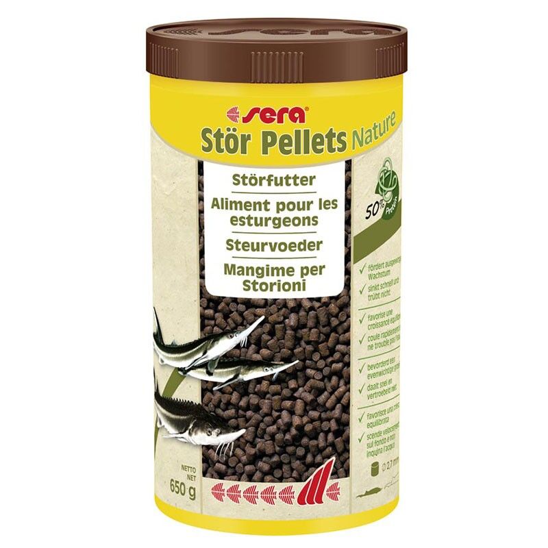 foto del prodotto sera stor perlets 1000ml 650gr mangime piccoli storioni