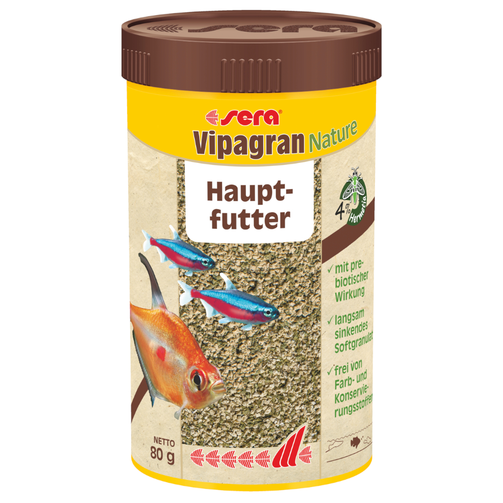 foto del prodotto sera vipagran nature mangime in granuli morbidi per pesci 1 l