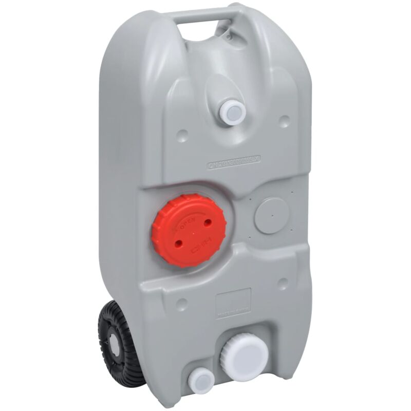 foto del prodotto serbatoio d acqua con ruote per campeggio 40 l grigio vidaxl