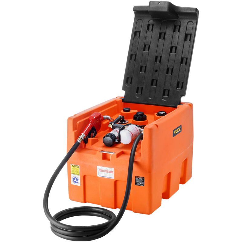 foto del prodotto serbatoio diesel portatile 182 l, serbatoio rifornimento carburante, pompa di trasferimento 12 v 40 l min tubo flessibile da 4 m, per veicoli